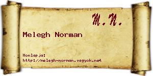 Melegh Norman névjegykártya